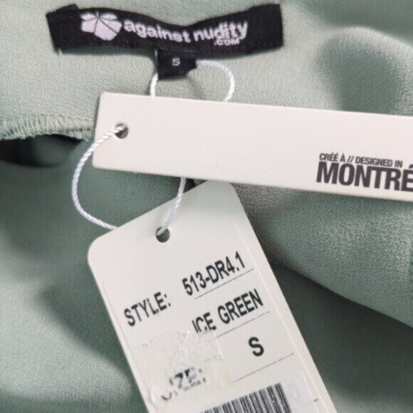 NWT Against Nudity sage green sleeveless dress - Picture 5 of 7